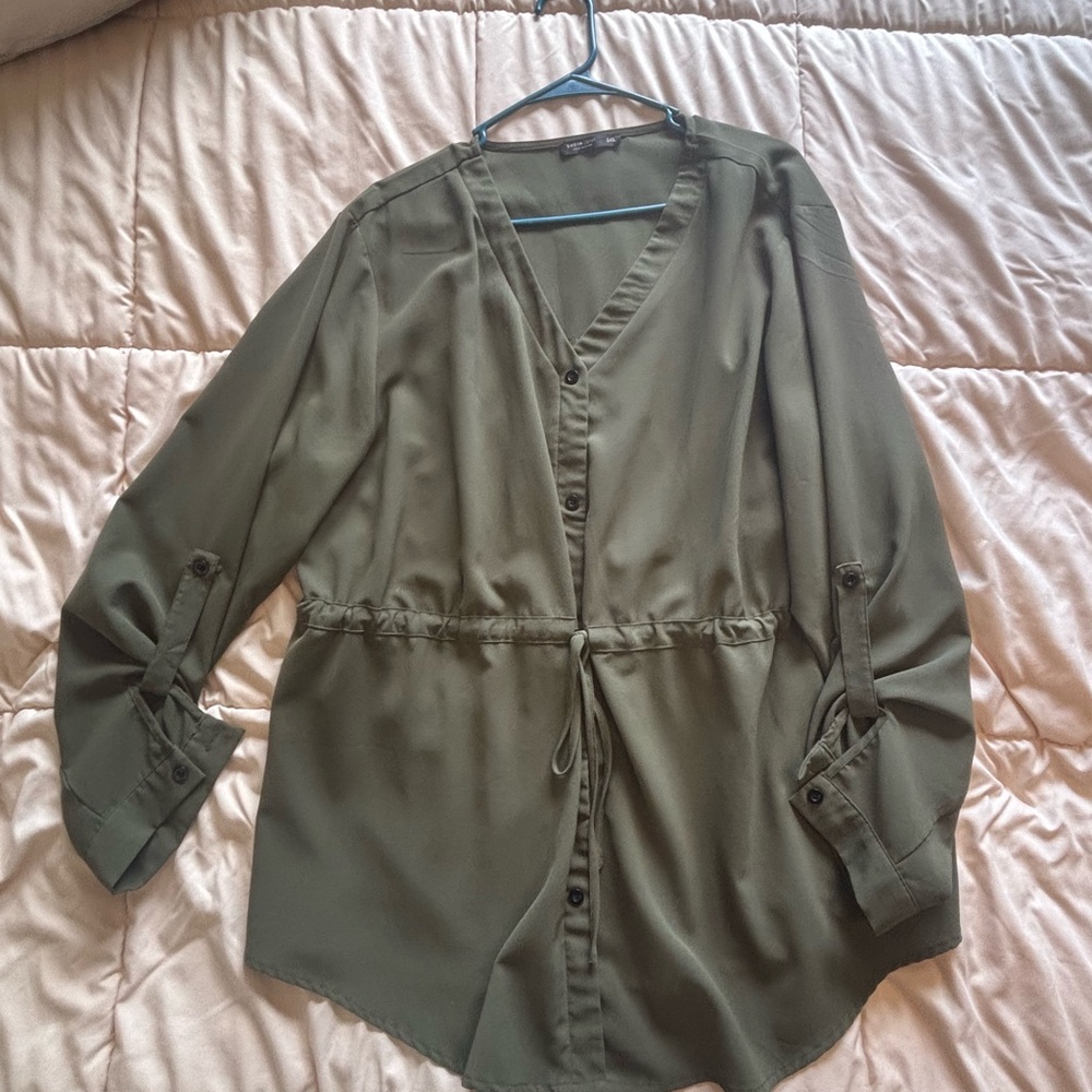 SHEIN Olive Green Blouse